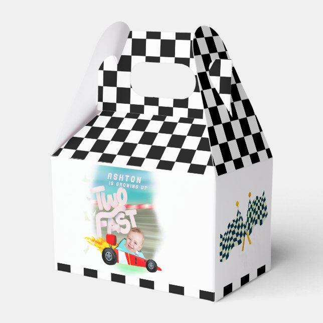 Two Fast Birthday Party Favor Box (Front Side)