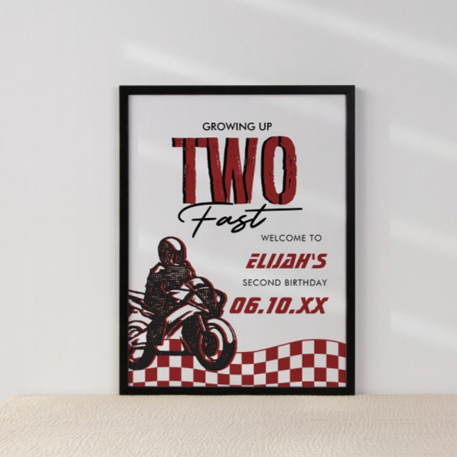 Two Fast Boys 2nd Dirt Bike Birthday Poster (Creator Uploaded)