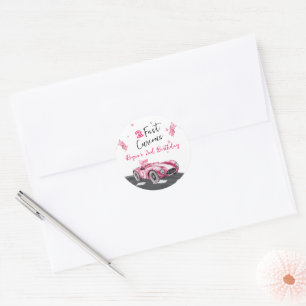 Two Fast Curious Birthday  Classic Round Sticker