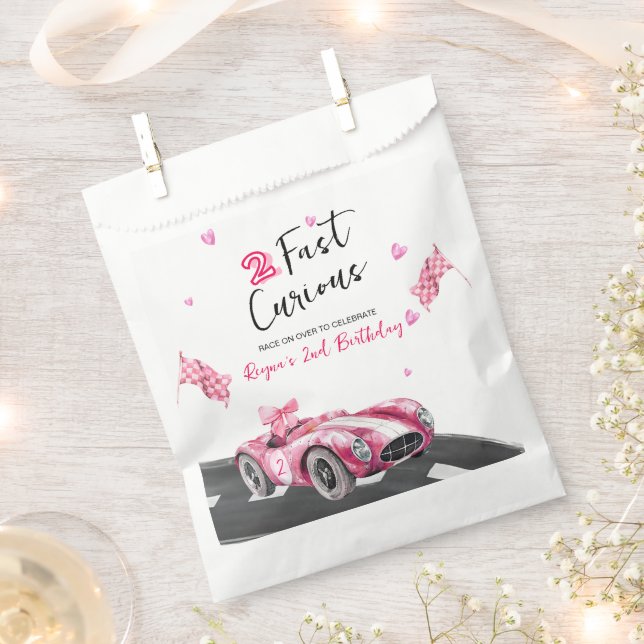 Two Fast Curious Birthday  Favour Bag (Clipped)