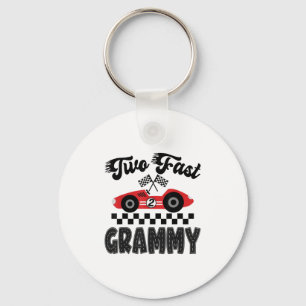 Two Fast Grammy Of The Birthday Boy Racing Car Fam Keychain