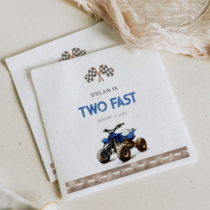 TWO Fast Quad Bike Birthday Napkin