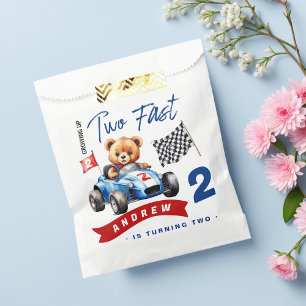 Two Fast Race Car 2nd Birthday  Favour Bag