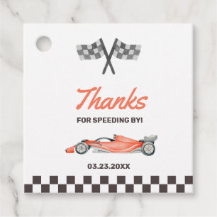 Two Fast Race Car 2nd Boy's Birthday Party Gift Ta Favour Tags