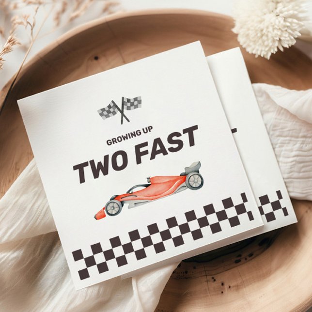 Two Fast Race Car 2nd Boy's Birthday Party Napkin (Creator Uploaded)