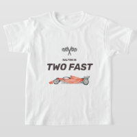 Two Fast Race Car Second Birthday T-Shirt