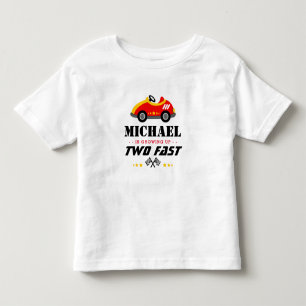 Two Fast Race Car second birthday Toddler T-shirt