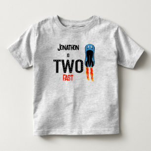 TWO fast racecar second birthday party Toddler T-shirt