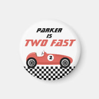 Two Fast Red Race Car Racing Birthday Party