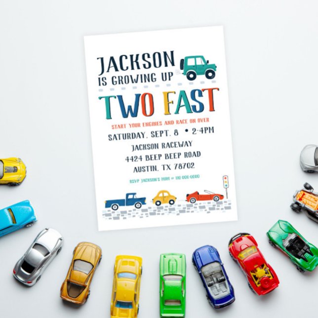 Two Fast Second Birthday Invitation (Creator Uploaded)