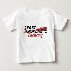Two Fast Two Curious Vintage Birthday Baby T-Shirt