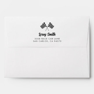 Two Fast Vintage Race Car Birthday  Envelope