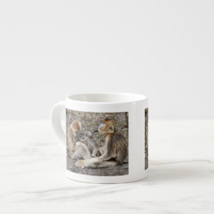 Two female Golden Monkeys with newborns Espresso Cup