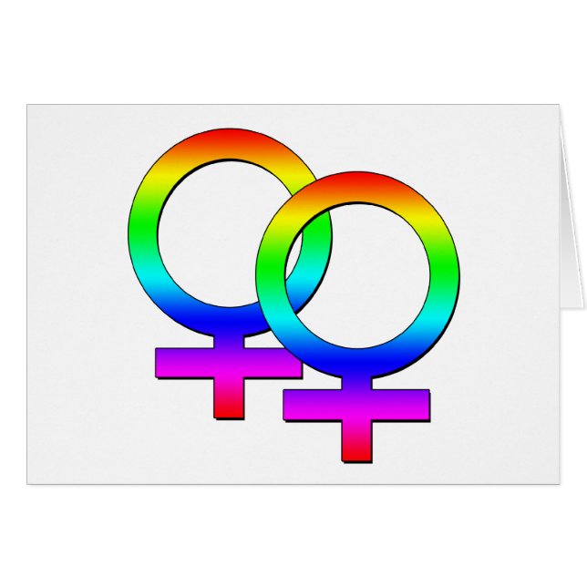 Two Female Signs Card (Front Horizontal)