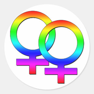 Two Female Signs Sticker