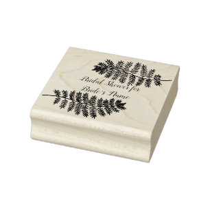 Two Ferns Bridal Shower Rubber Stamp Personalize