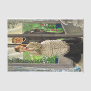 Two Figures at a Door, The Proposal by J. Tissot Tissue Paper
