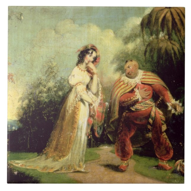 Two figures in Turkish costume in an Eastern lands Tile (Front)