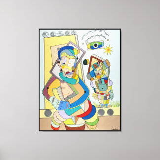 "Two Figures: O and Ru" by Ruchell Alexander Canvas Print
