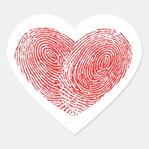 Two Fingerprints, One Heart – A Symbol of True Lov Sticker