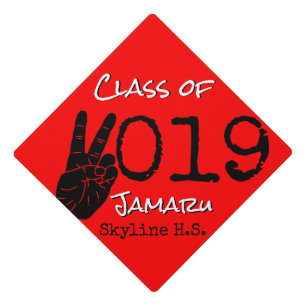 Two Fingers Deuces Graduating Class Graduation Cap Topper
