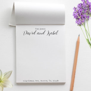 Two First Names Family Names Formal Notepad
