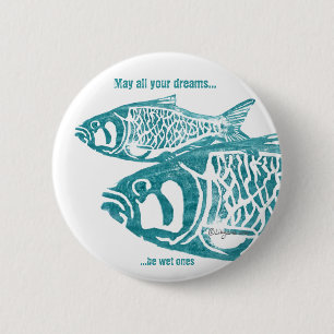 Two Fish Blue Personalized Pins