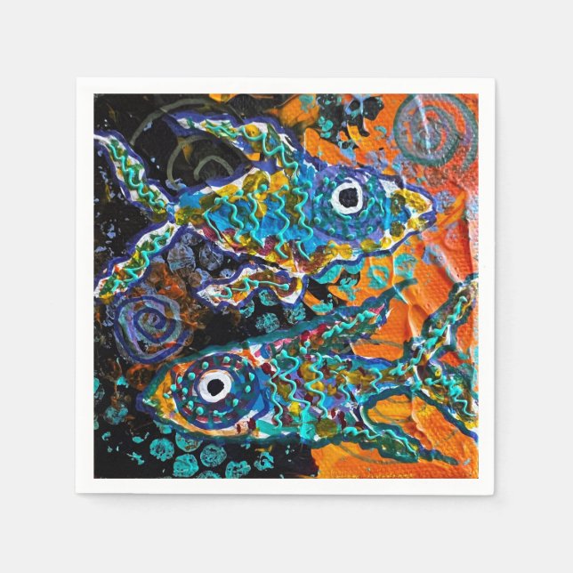 Two Fish Napkin (Front)