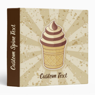 Two Flavours Ice Cream Cup 3 Ring Binder