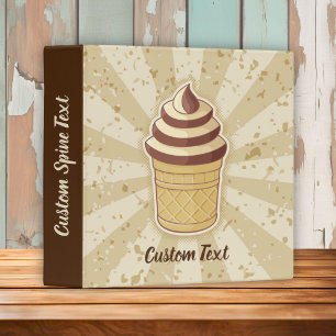 Two Flavours Ice Cream Cup 3 Ring Binder