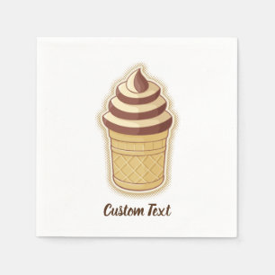 Two Flavours Ice Cream Cup Napkin