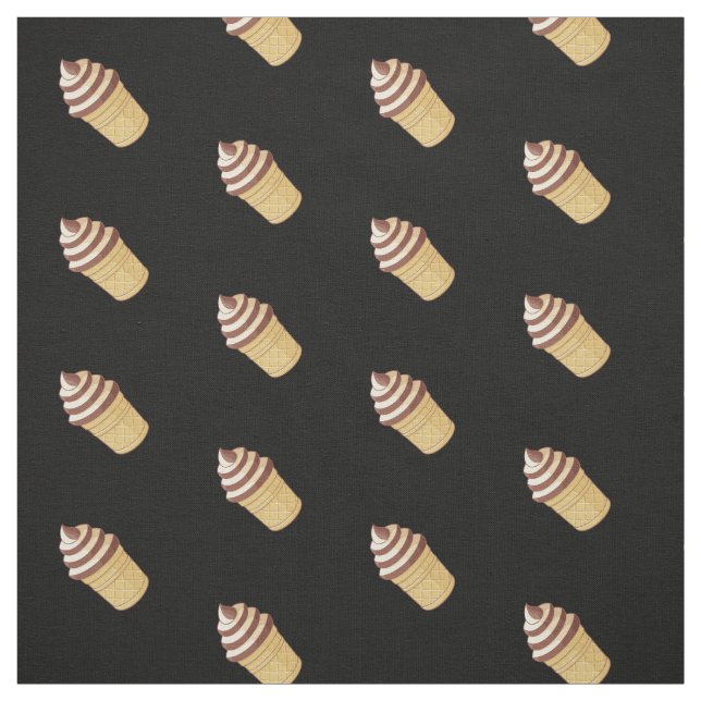 Two Flavours Ice Cream Cup Pattern Fabric (Swatch)