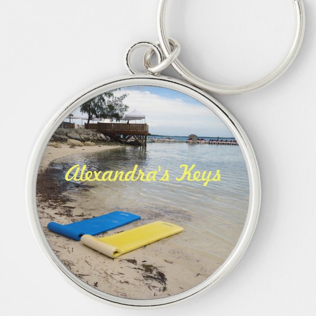 Two Floats Personalized Keychain (Front)