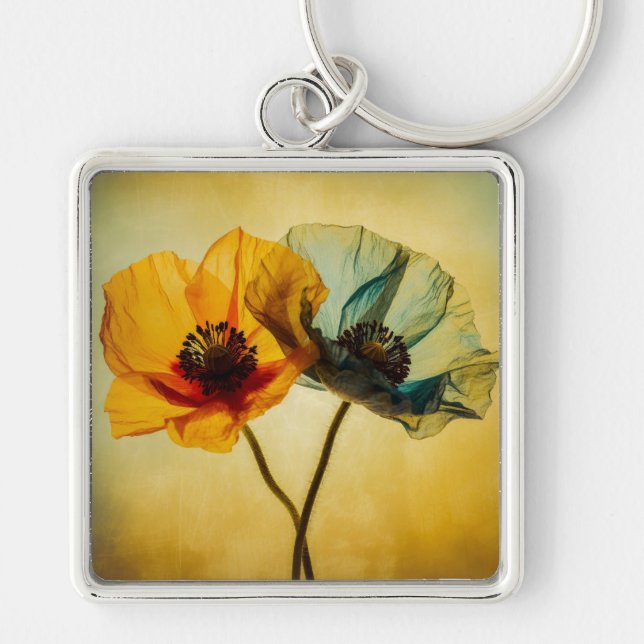 Two Flowers  Keychain (Front)