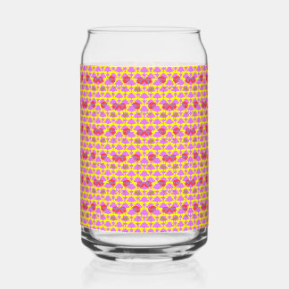 Two Flowers Roses Can Glass