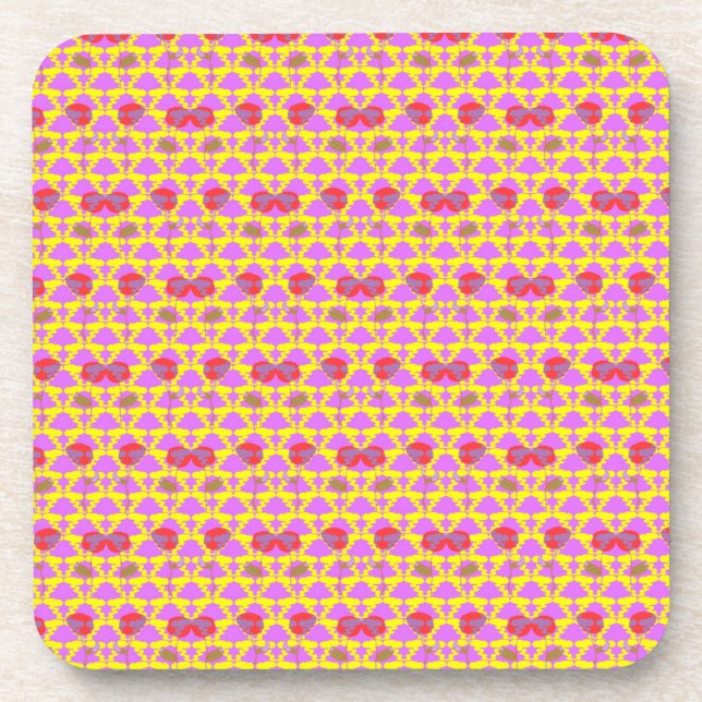 Two Flowers Roses Coaster (Front)