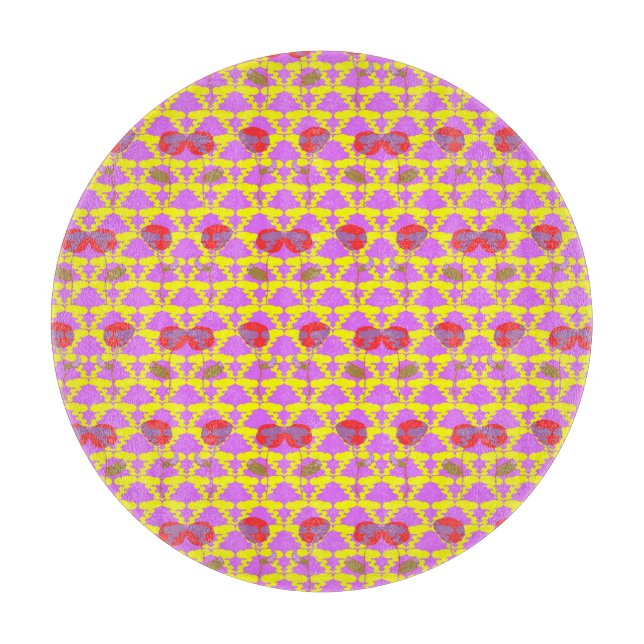 Two Flowers Roses Cutting Board (Front)