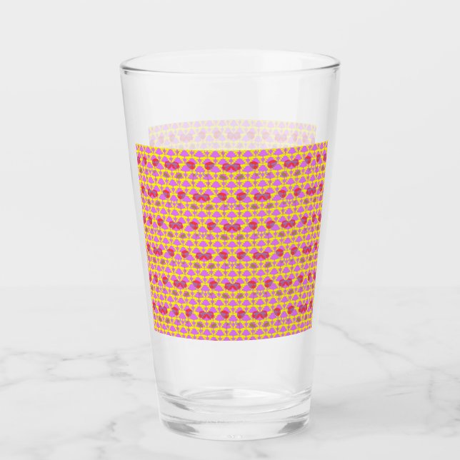 Two Flowers Roses Glass (Front)