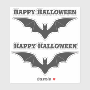 Two flying bats Solid black Halloween Scrapbook