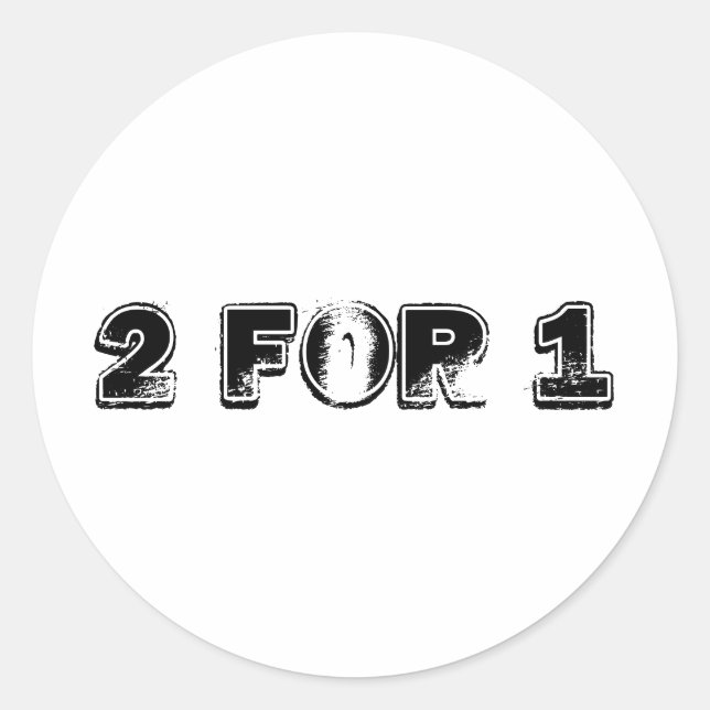 Two for One Classic Round Sticker (Front)