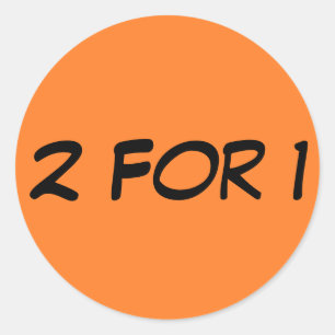Two for One Classic Round Sticker