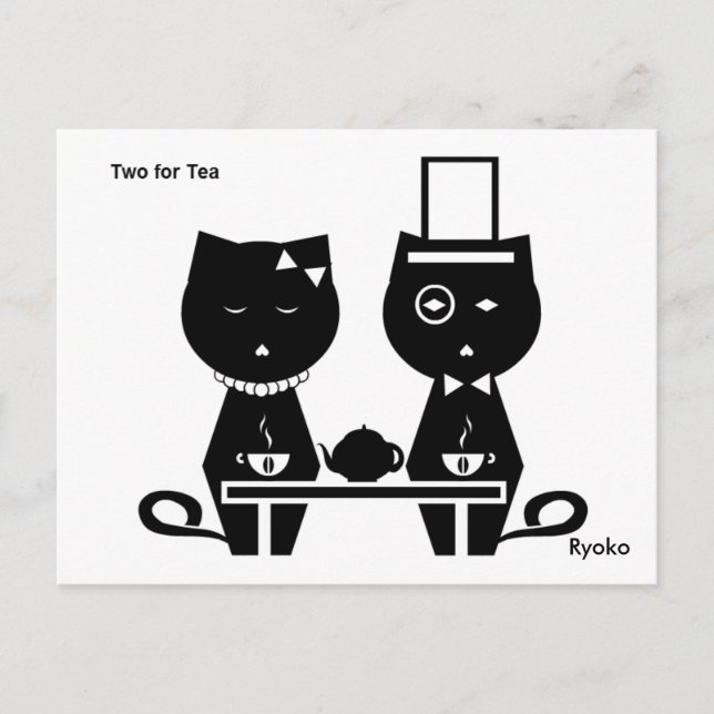 Two for Tea Postcard (Front)