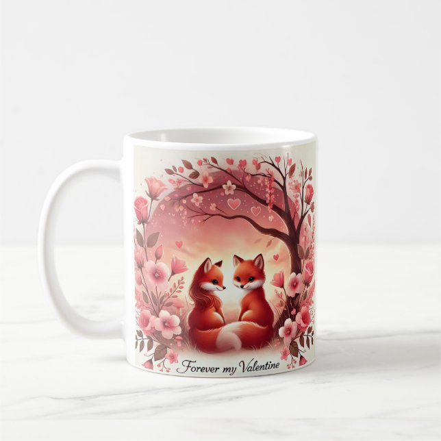 Two Foxes You Stole My Heart Coffee Mug (Left)