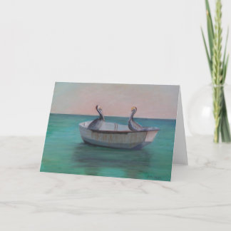 TWO FRIENDS IN A DINGHY Greeting Card