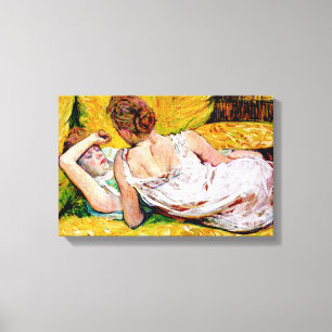 Two Friends Painting by Henri de Toulouse-Lautrec Canvas Print