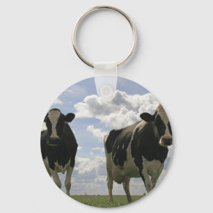 Two Friesian cows Keychain