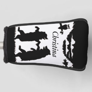 Two Fun Dancing Black Bears Owl in Tree Golf Head Cover
