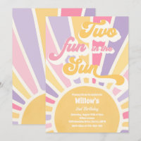 Two Fun In The Sun Sunshine 2nd Birthday Pink Rays