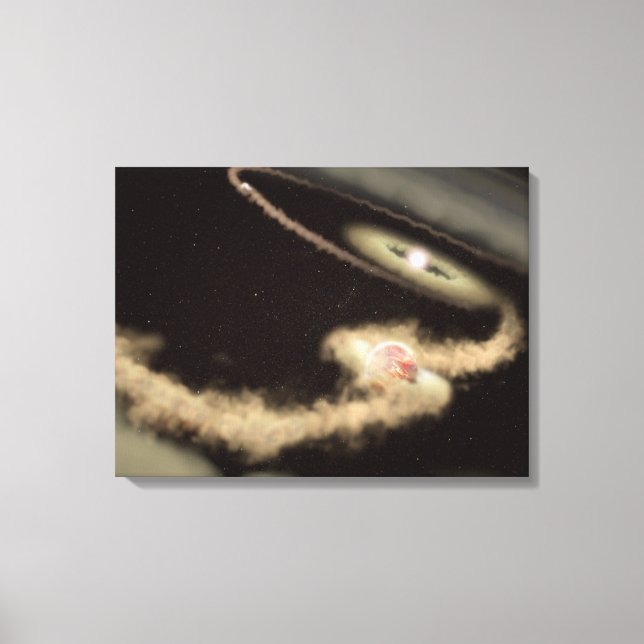 Two Gas Giant Exoplanets Orbiting A Young Star Canvas Print (Front)