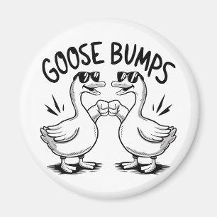 Two geese fist bumping each magnet